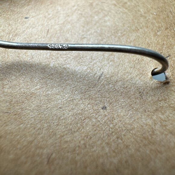 Heart-Shaped Pink Stone Sterling Silver Marked CA 925 Hook Dangle Drop Earrings - Picture 5 of 6